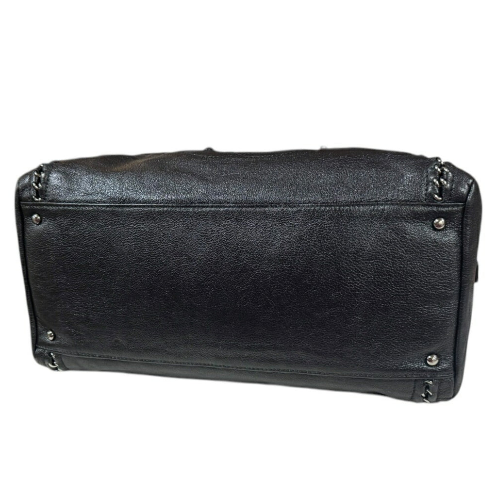 Chanel Black Leather Boston Bag