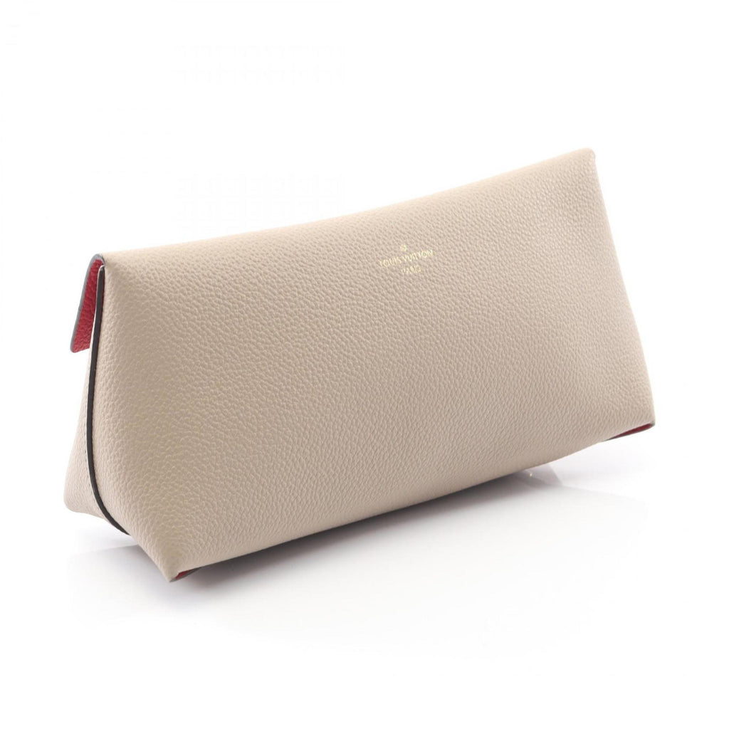 Louis Vuitton Beige Galle Leather Pochette Pouch