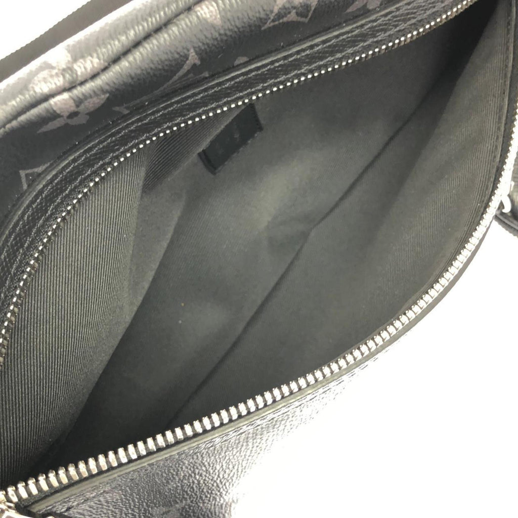 Louis Vuitton Black Coated Canvas Leather Shoulder Bag