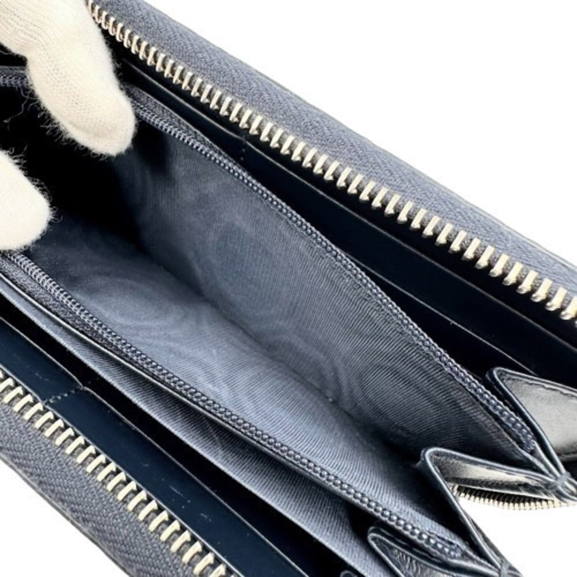 Gucci Black Leather Long Wallet (Bi-Fold) (Pre-Owned)
