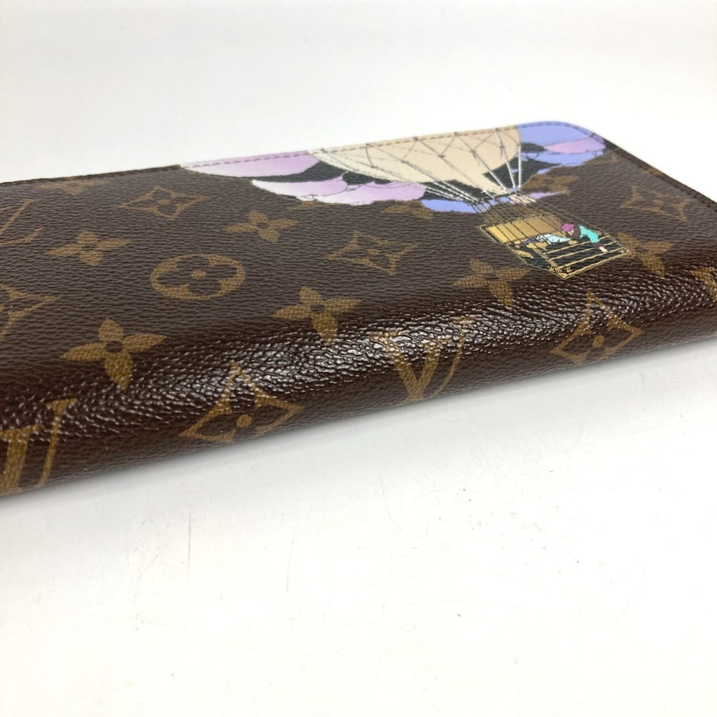 Louis Vuitton Brown Purple Monogram Canvas Long Wallet