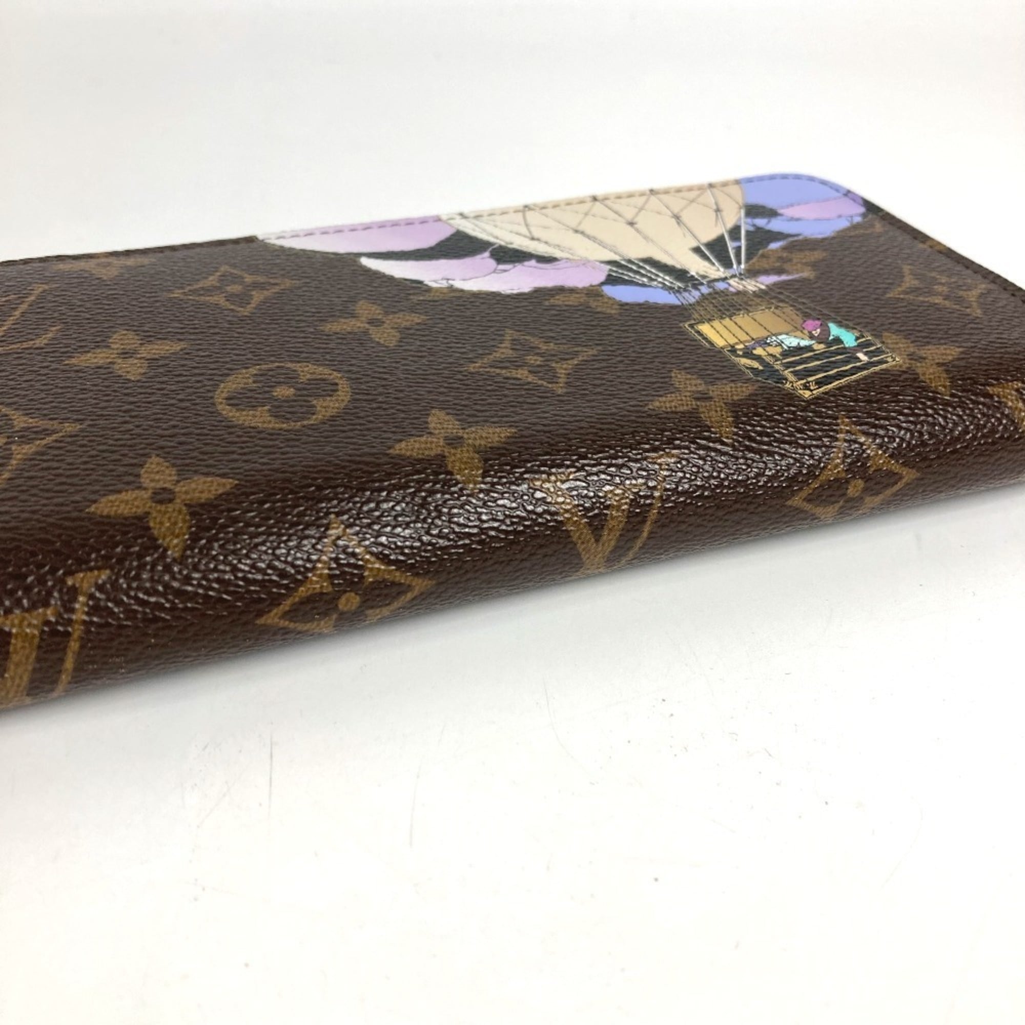 Louis Vuitton Brown Purple Monogram Canvas Long Wallet