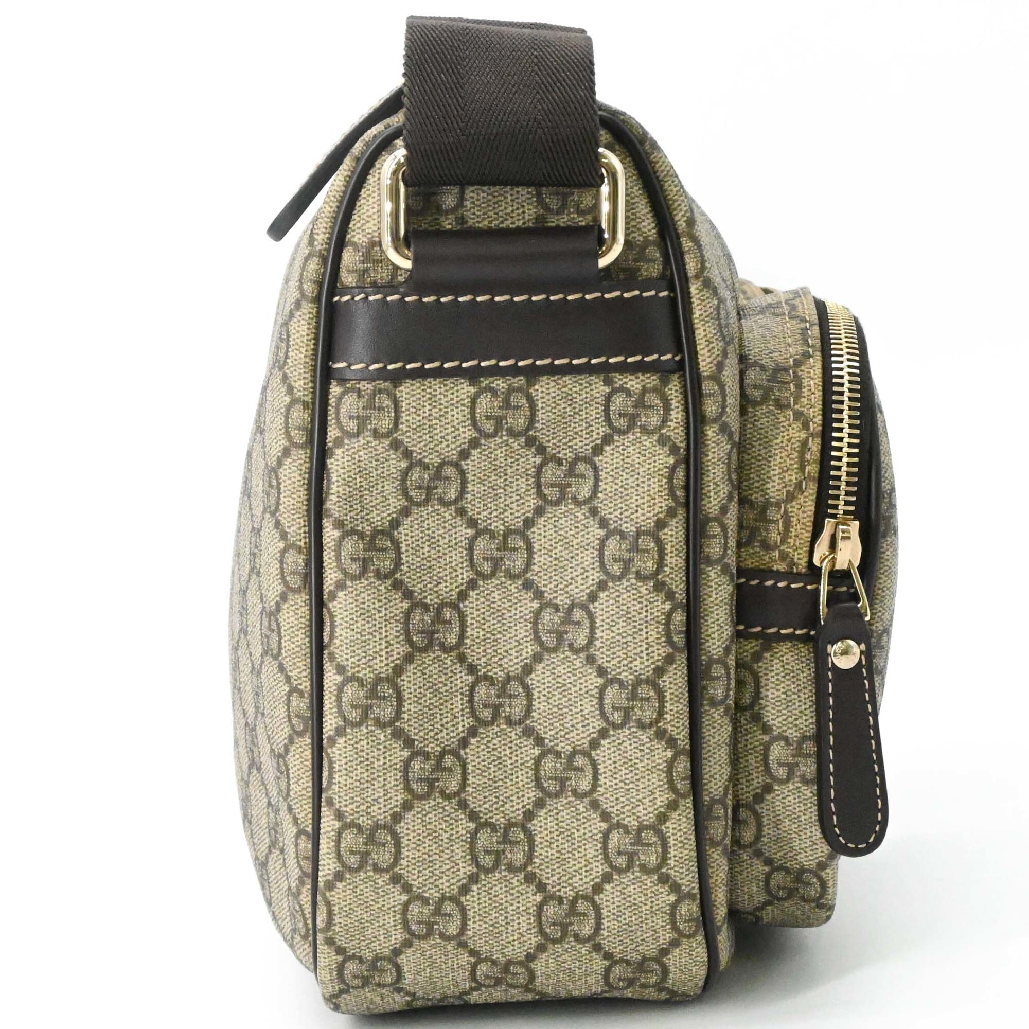 Gucci Beige Brown Pvc Leather Shoulder Bag (Pre-Owned)