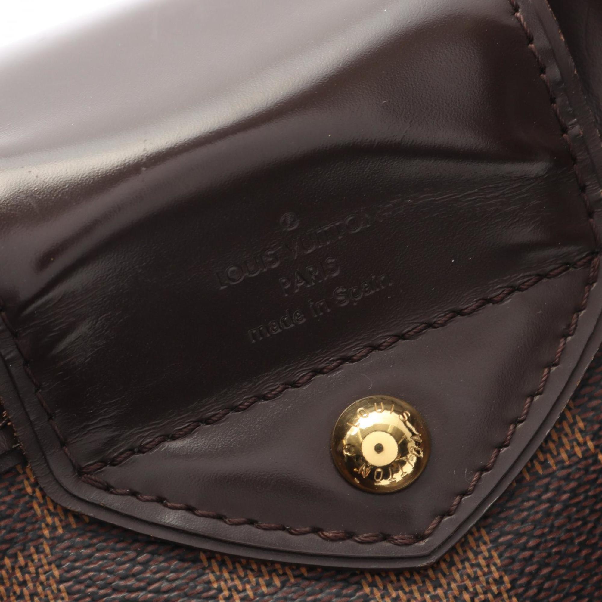 Louis Vuitton Brown Coated Canvas Leather Handbag