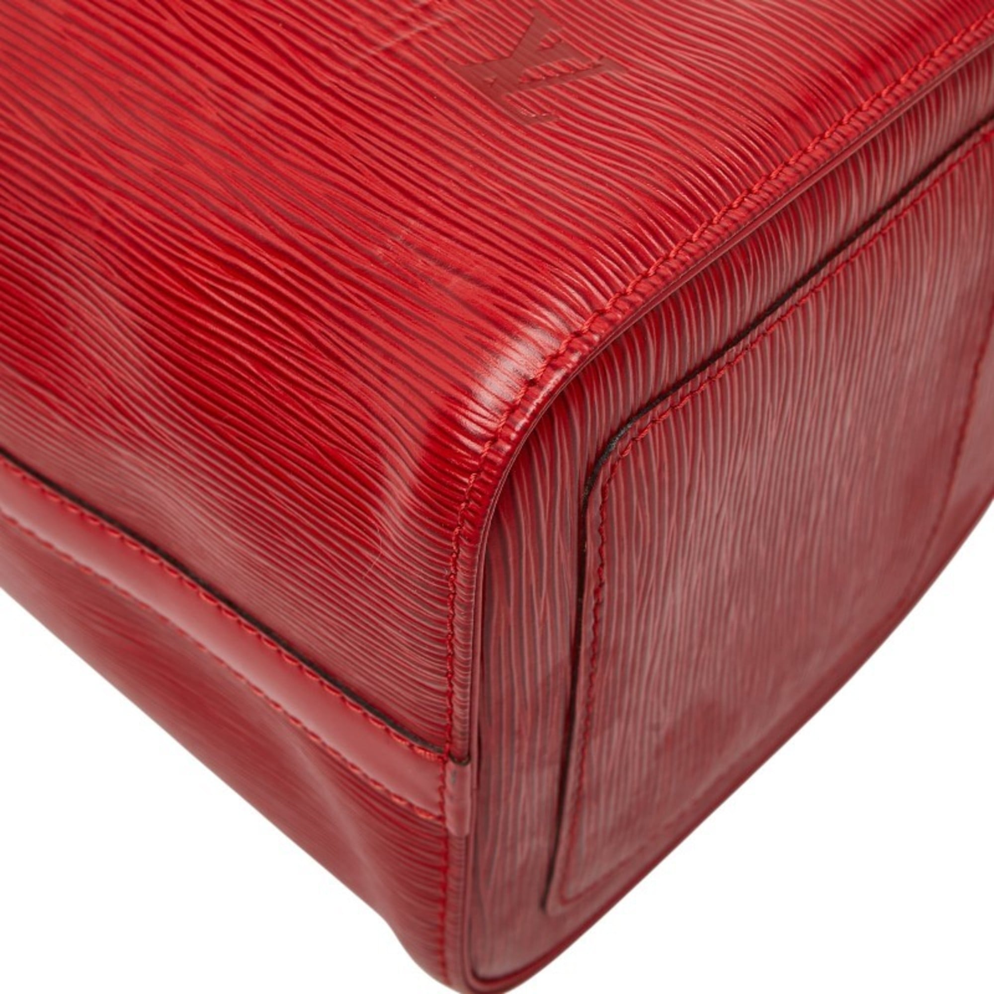 Louis Vuitton Castilian Red Leather Boston Bag Handbag