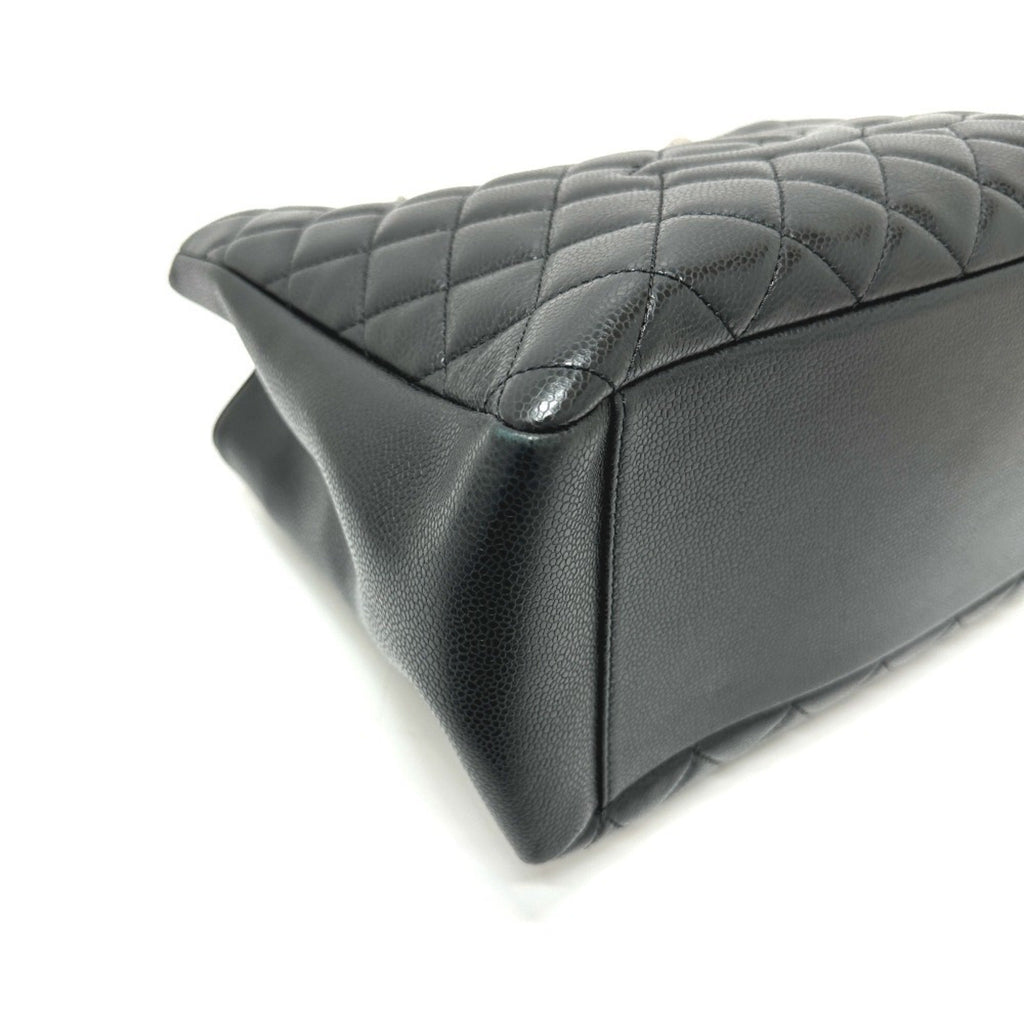 Chanel Black Grained Calfskin Handbag Tote Bag
