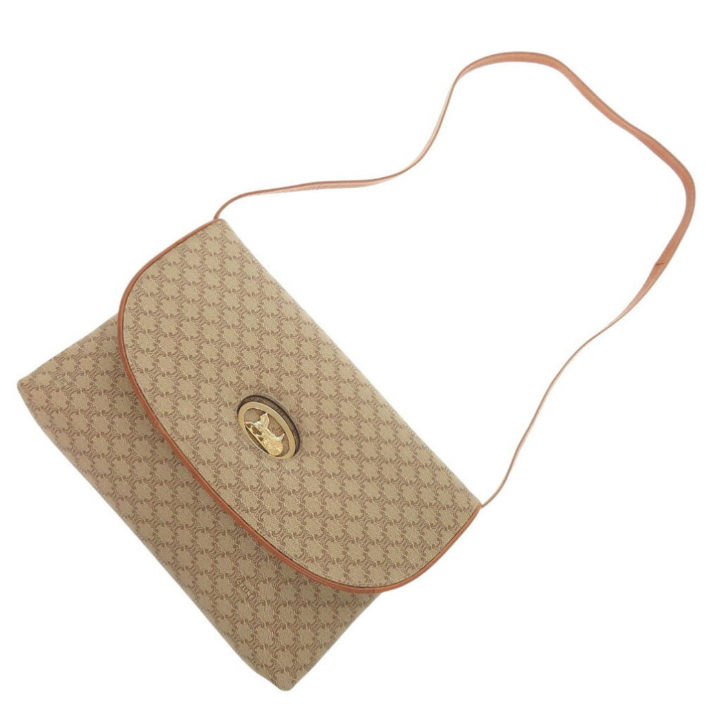 Celine Beige Pvc Leather Shoulder Bag