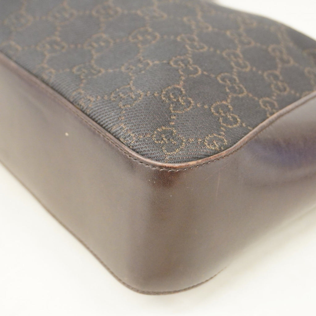 Gucci Dark Brown Denim Tote Bag (Pre-Owned)