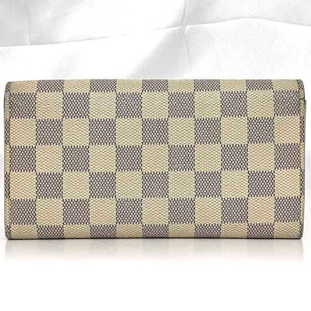 Louis Vuitton Damier Azur Gray White Damier Canvas Long Wallet