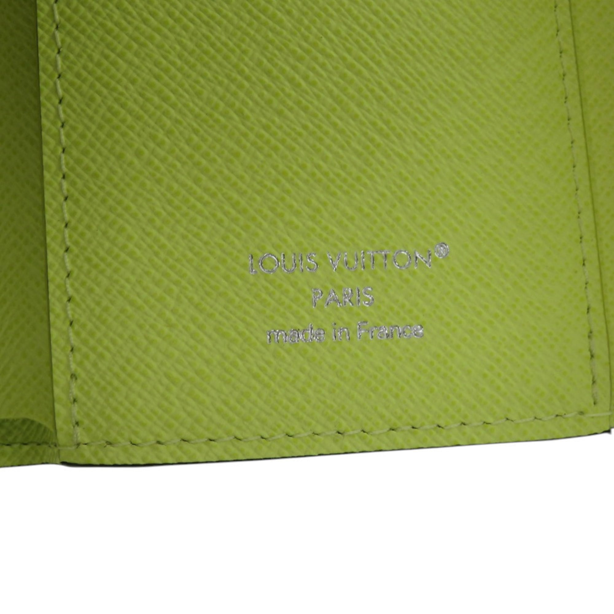 Louis Vuitton Black Fluorescent Yellow Monogram Wallet (Tri-Fold)