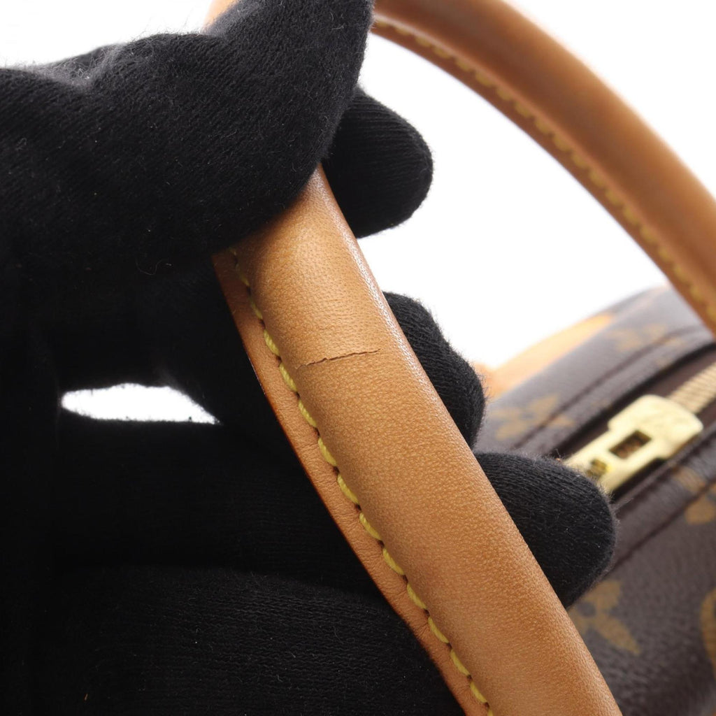 Louis Vuitton Brown Monogram Coated Canvas Leather Handbag