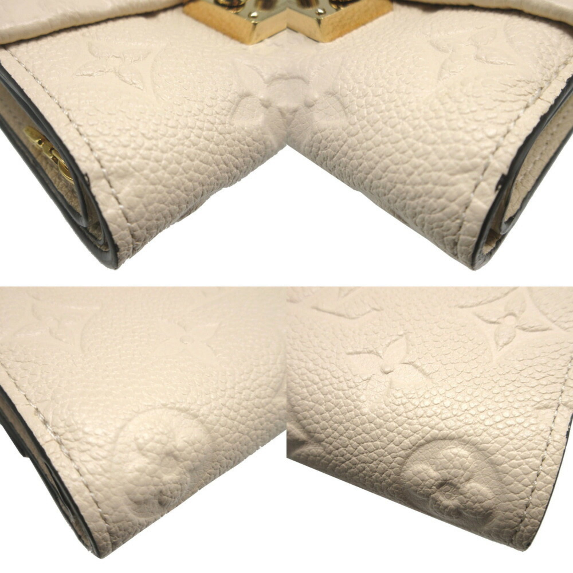 Louis Vuitton Cream Monogram Empreinte Wallet (Tri-Fold)