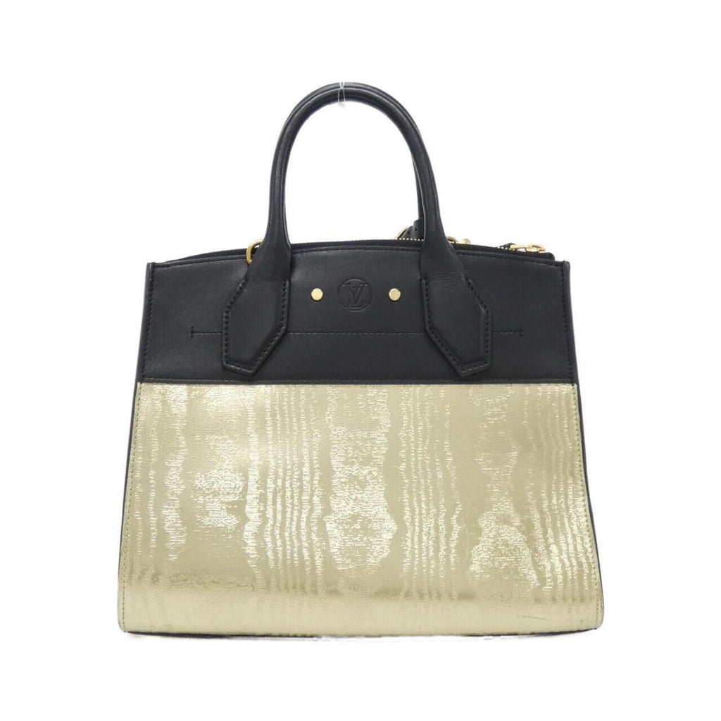 Louis Vuitton Black Gold Leather Handbag