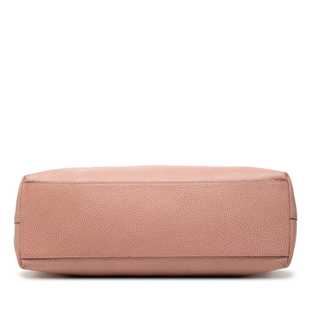 Gucci Pink Leather Handbag Shoulder Bag (Pre-Owned)