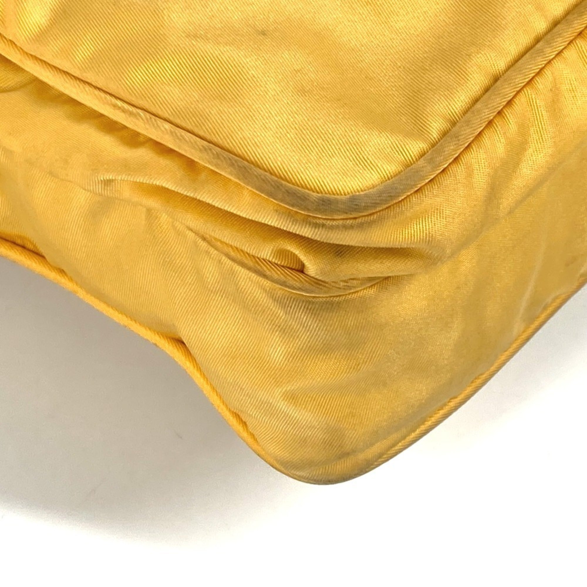 Prada Yellow Nylon Pochette Shoulder Bag