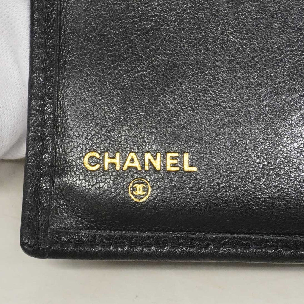 Chanel Black Grained Calfskin Wallet (Bi-Fold)