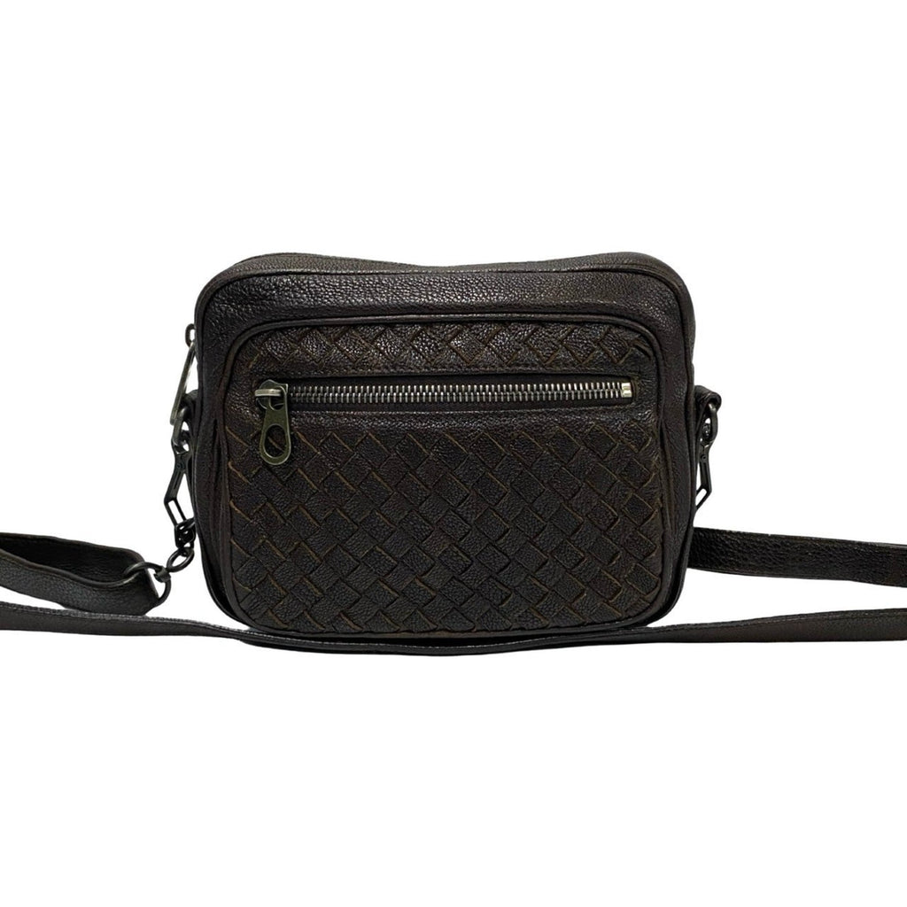 Bottega Veneta Brown Leather Pochette Shoulder Bag