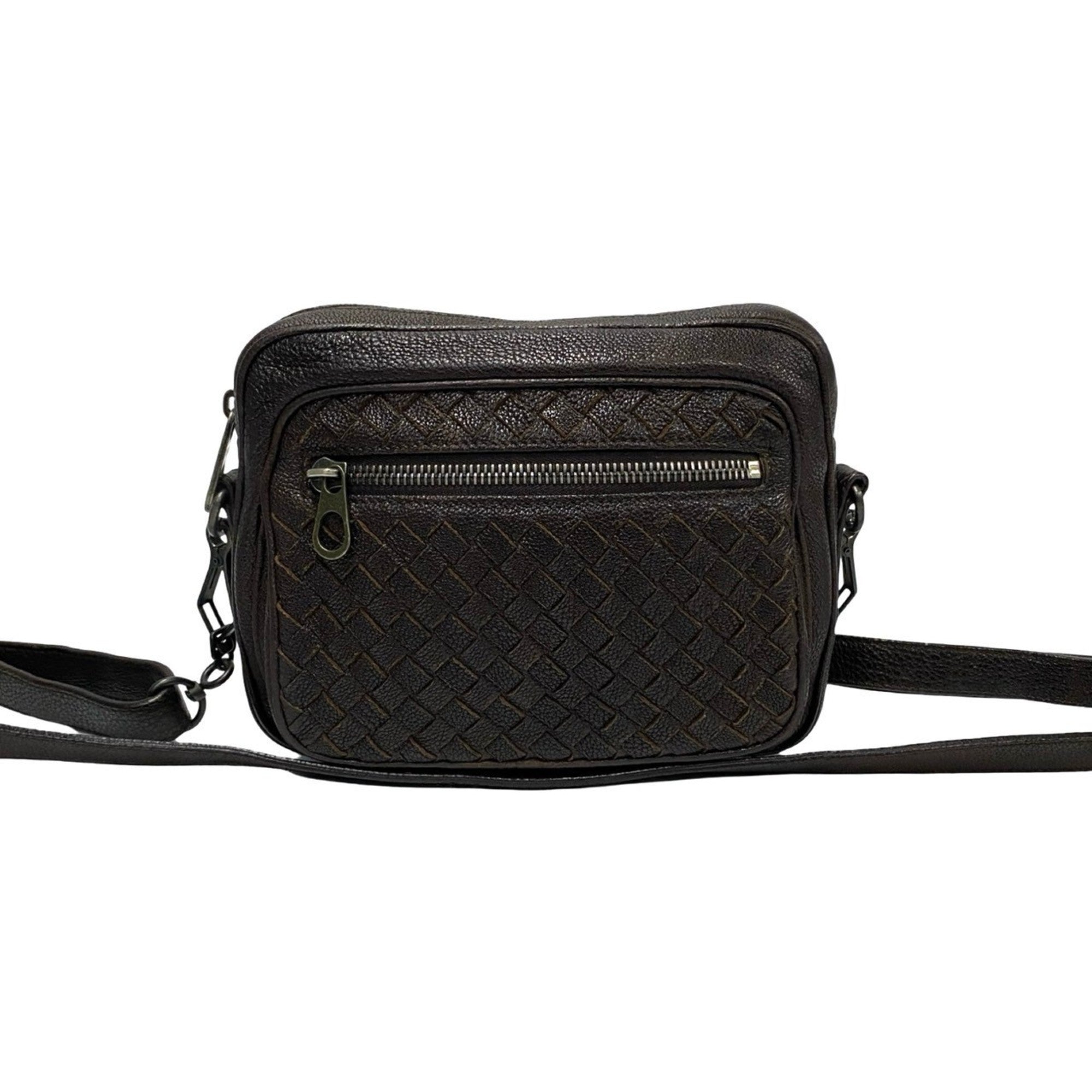 Bottega Veneta Brown Leather Pochette Shoulder Bag