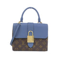 Louis Vuitton Blue Jean Marron Coated Canvas Leather Handbag