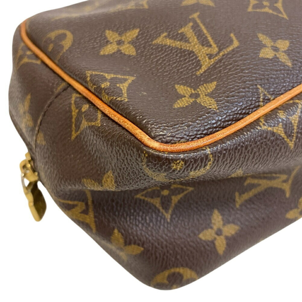 Louis Vuitton Brown Leather Clutch Bag Pouch