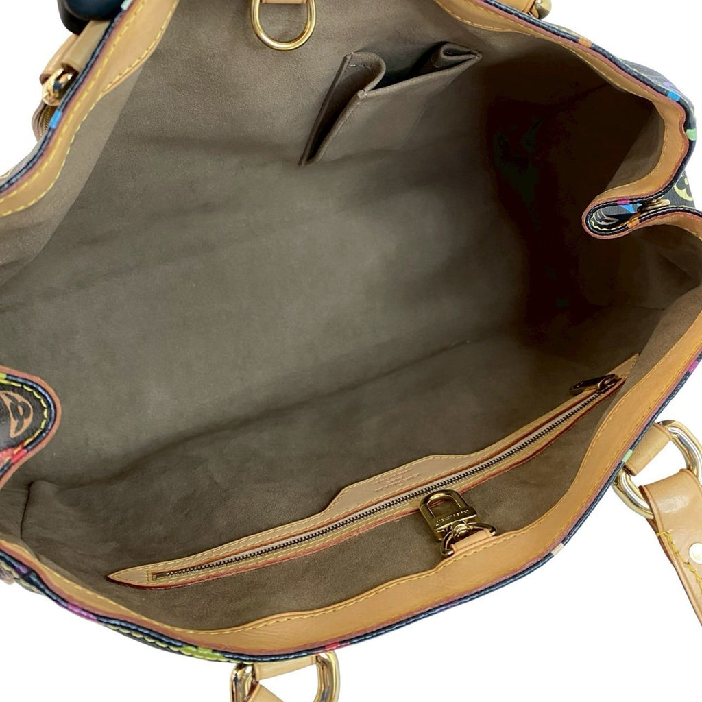Louis Vuitton Black Multi-Color Leather Pvc Shoulder Bag Tote Bag