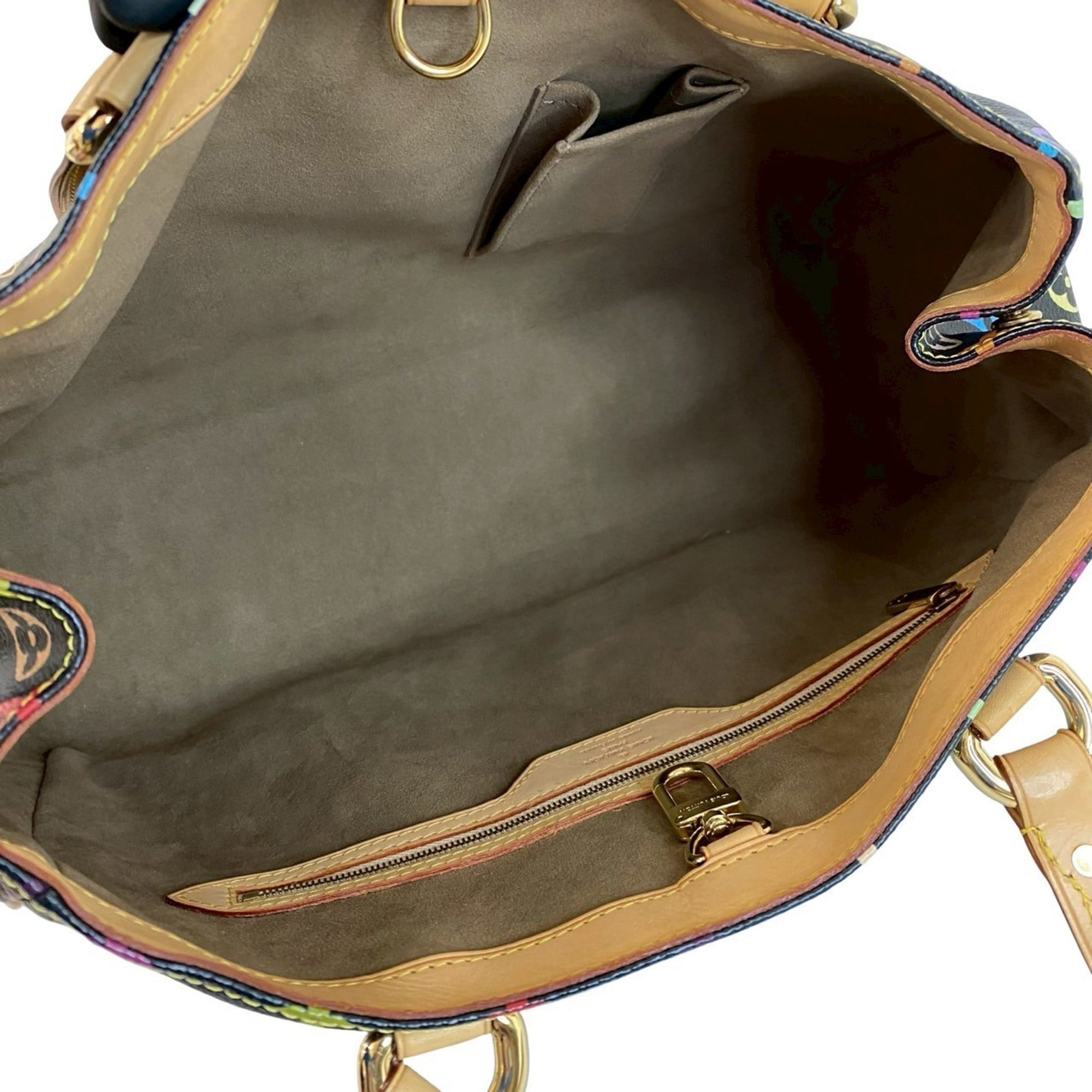 Louis Vuitton Black Multi-Color Leather Pvc Shoulder Bag Tote Bag