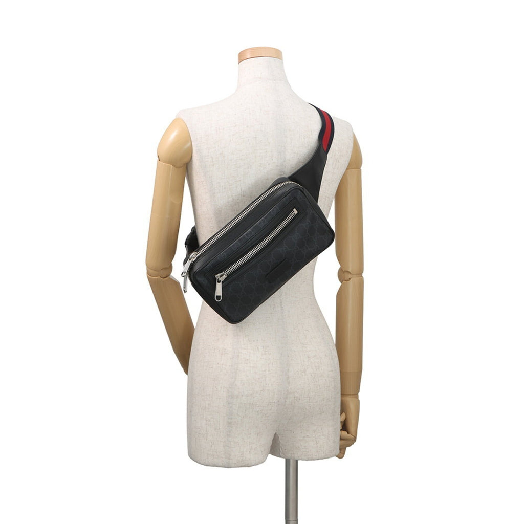 Gucci Black Gg Supreme Leather Handbag Sling Bag (Pre-Owned)