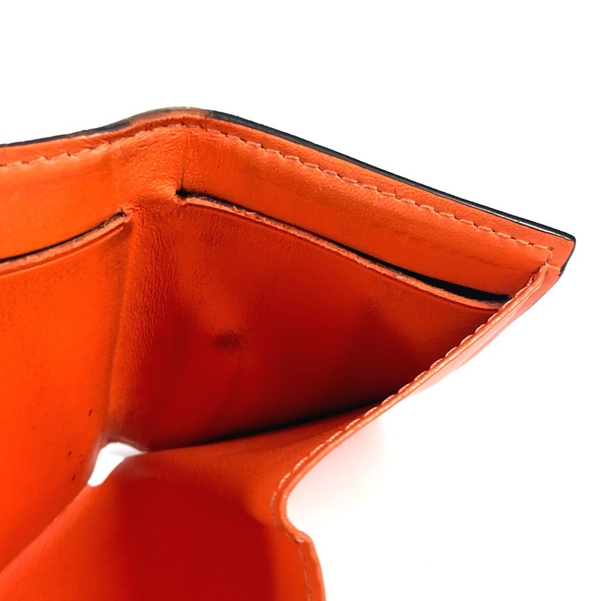 Louis Vuitton Taigarama Orange Taiga Leather Monogram Wallet (Tri-Fold)