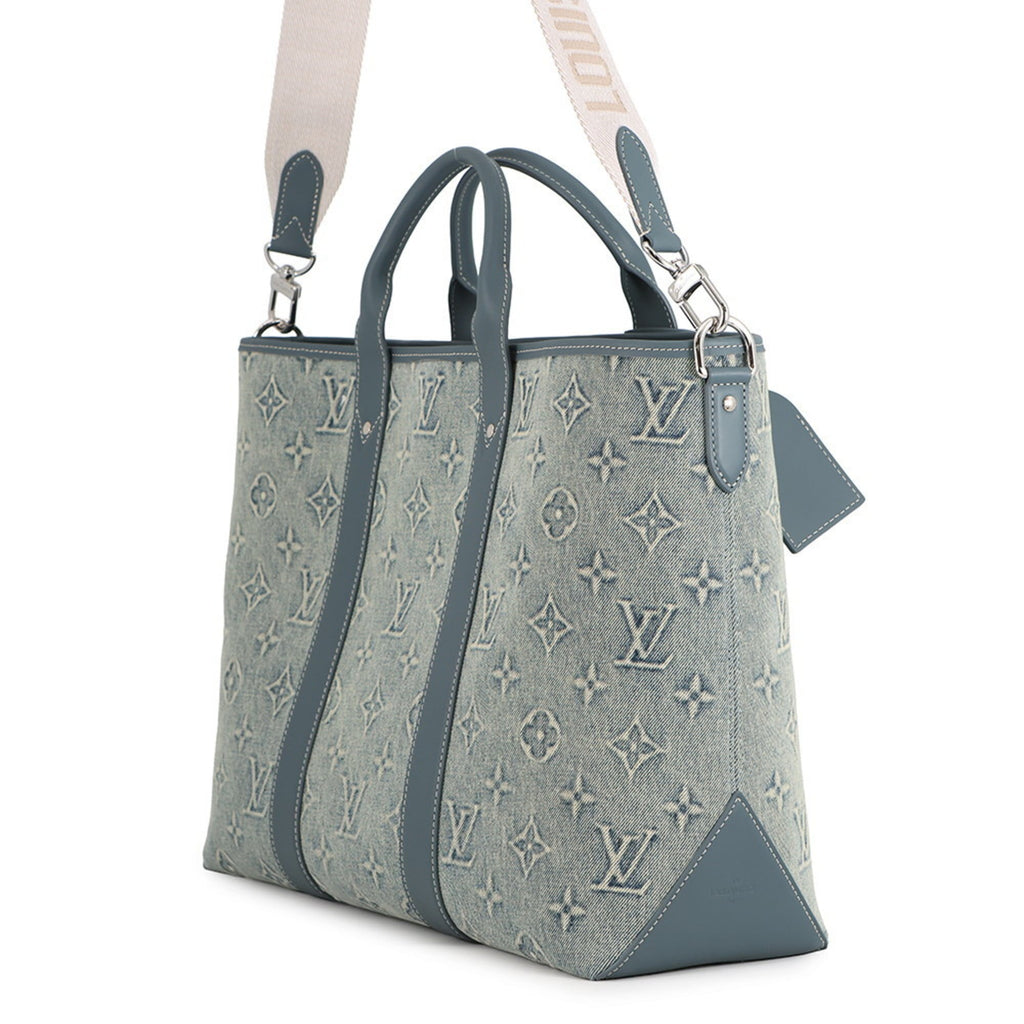 Louis Vuitton Blue Monogram Denim Shoulder Bag Tote Bag
