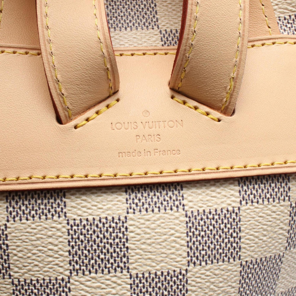 Louis Vuitton White Coated Canvas Leather Backpack Handbag