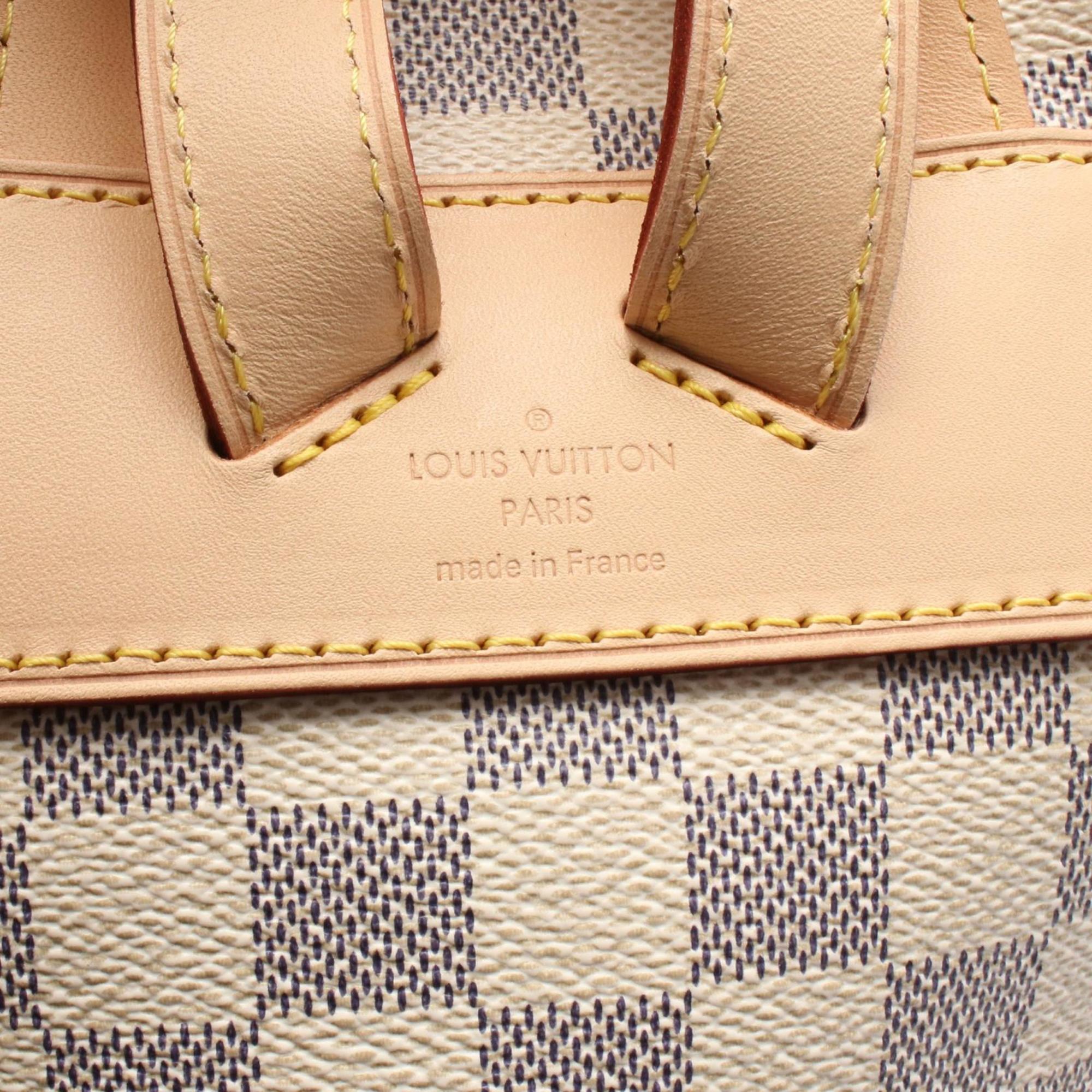 Louis Vuitton White Coated Canvas Leather Backpack Handbag