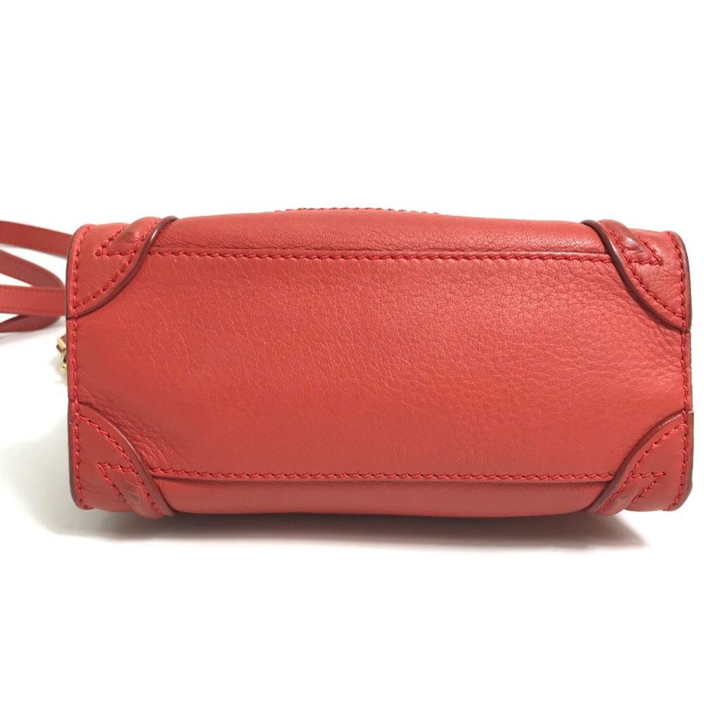 Celine Red Leather Handbag