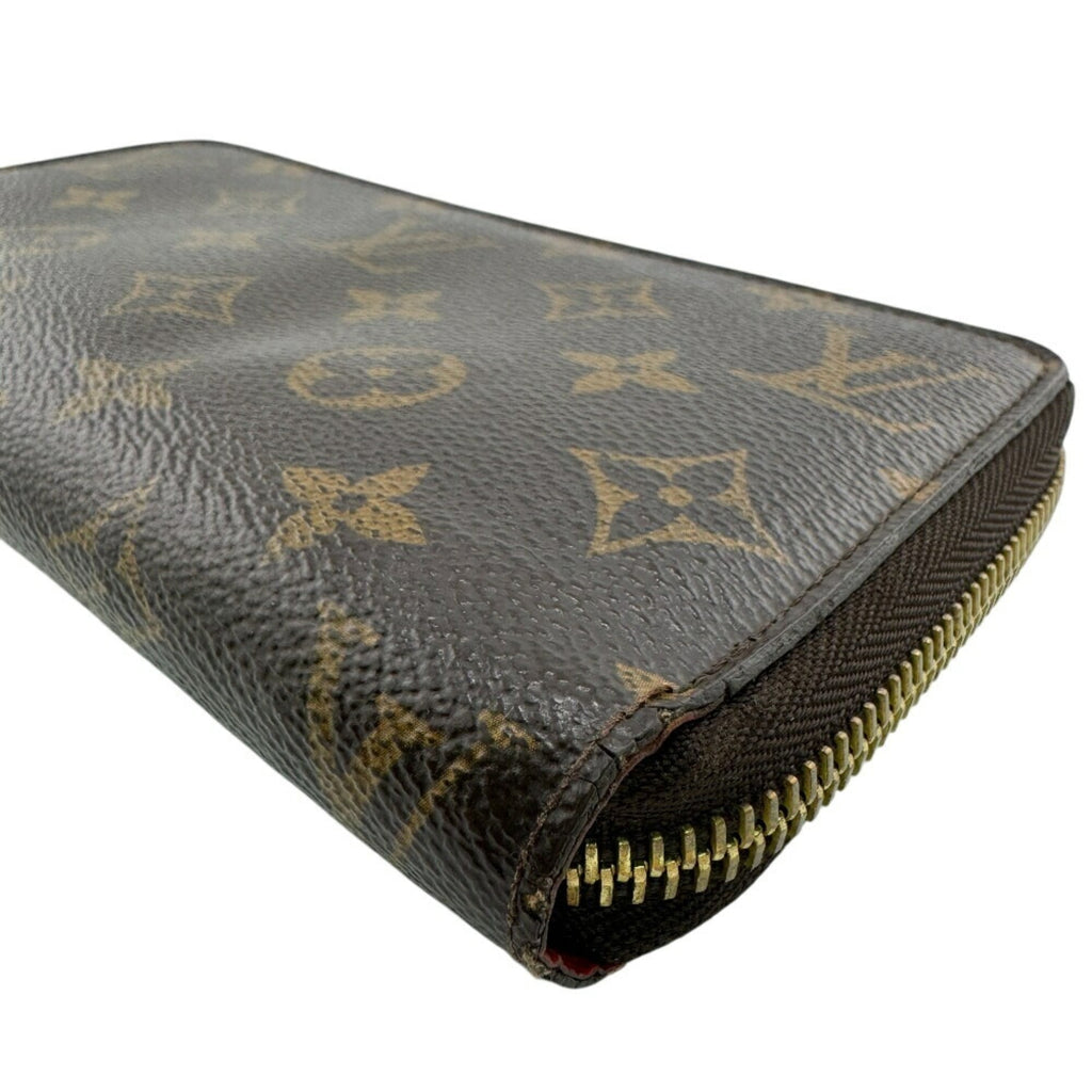 Louis Vuitton Brown Red Color Leather Long Wallet