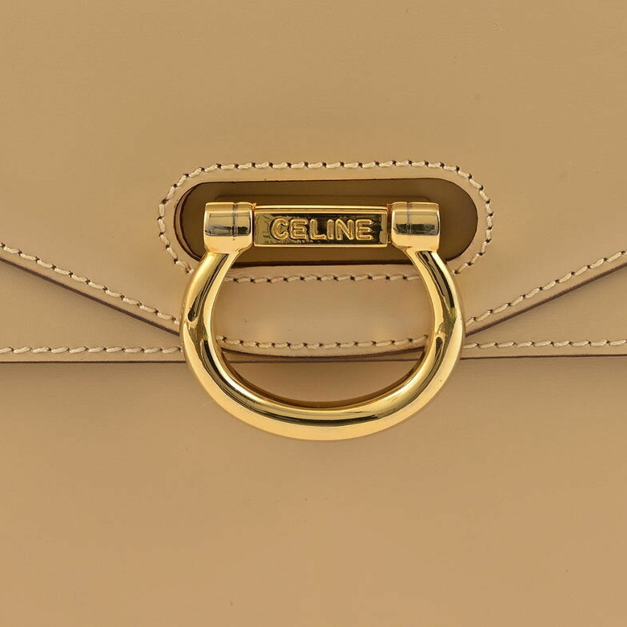 Celine Beige Leather Handbag