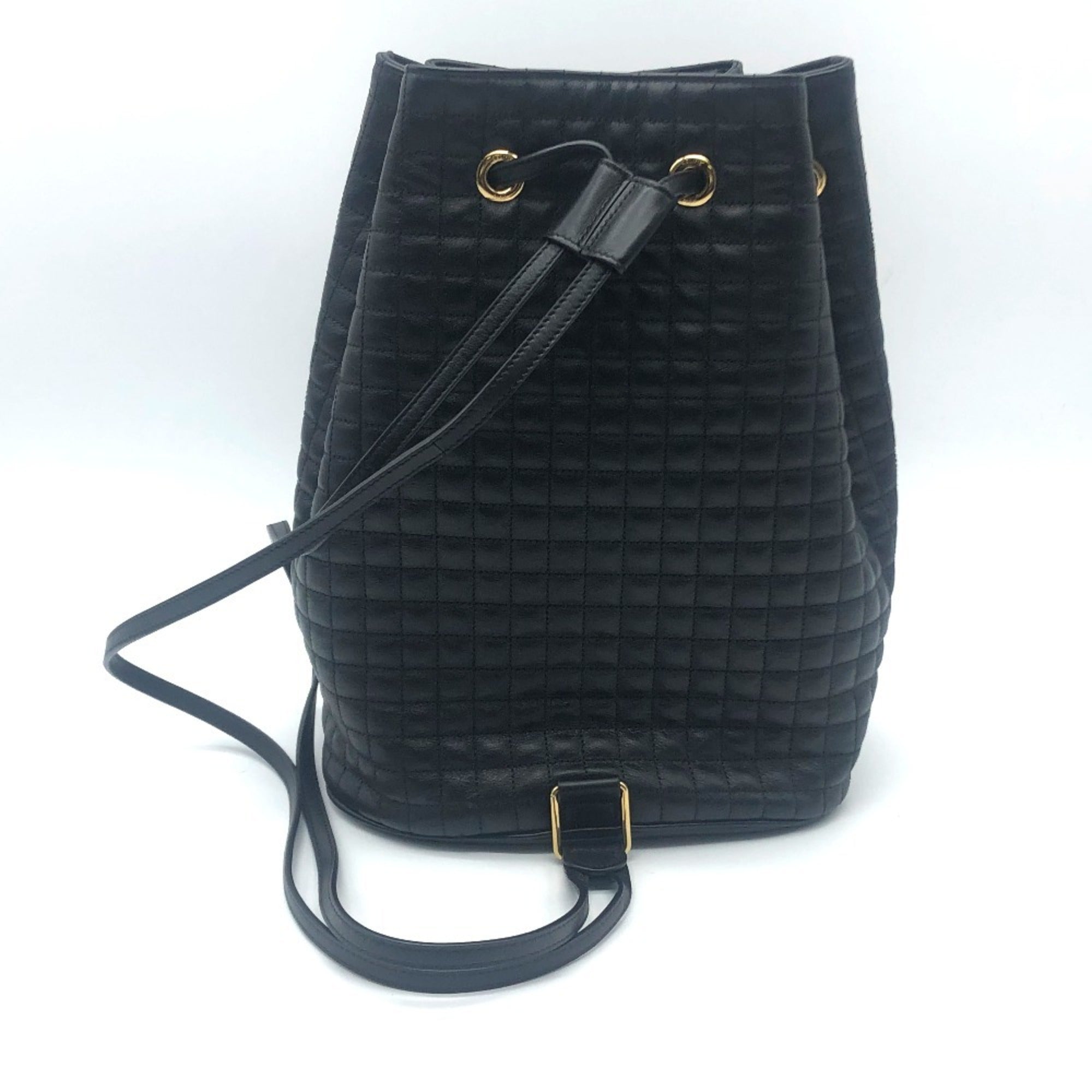 Celine Black Leather Backpack