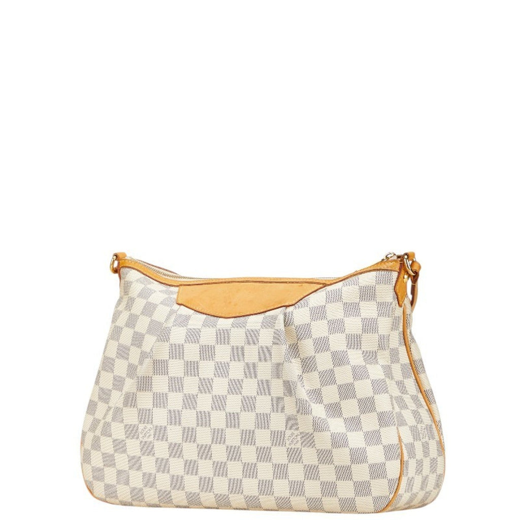 Louis Vuitton Damier Azur White Pvc Leather Shoulder Bag