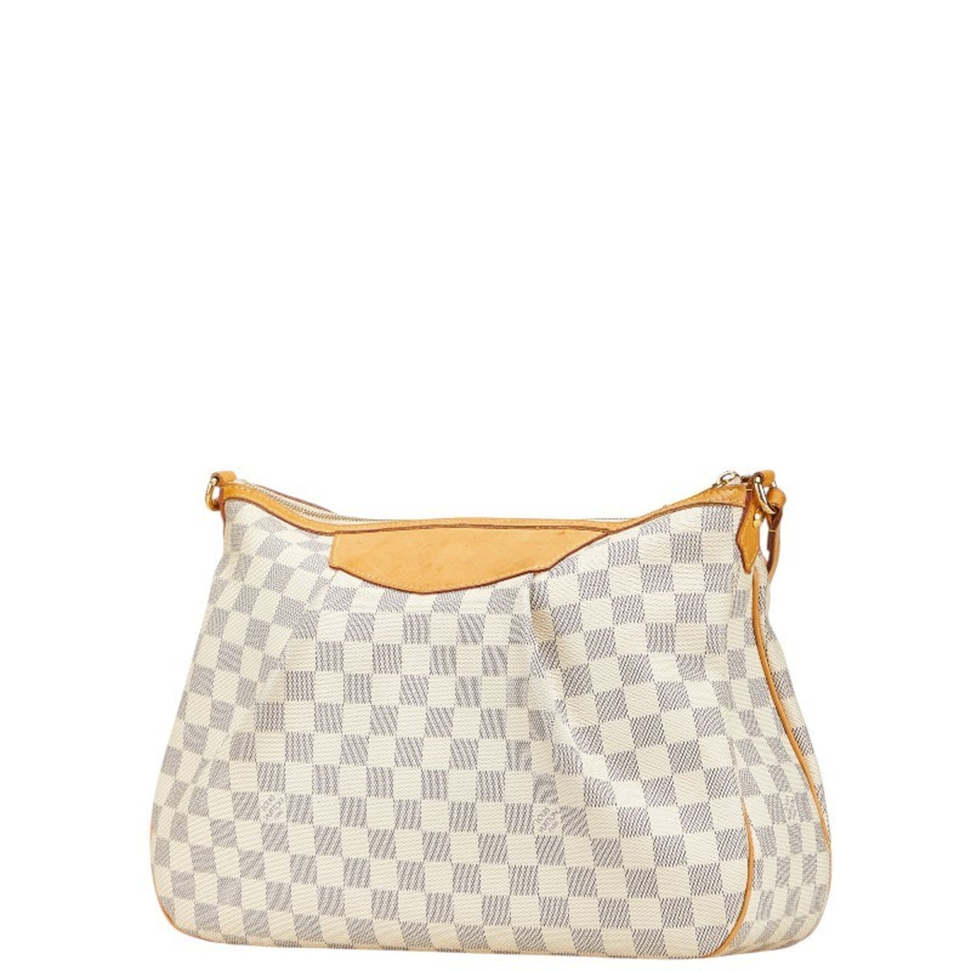 Louis Vuitton Damier Azur White Pvc Leather Shoulder Bag