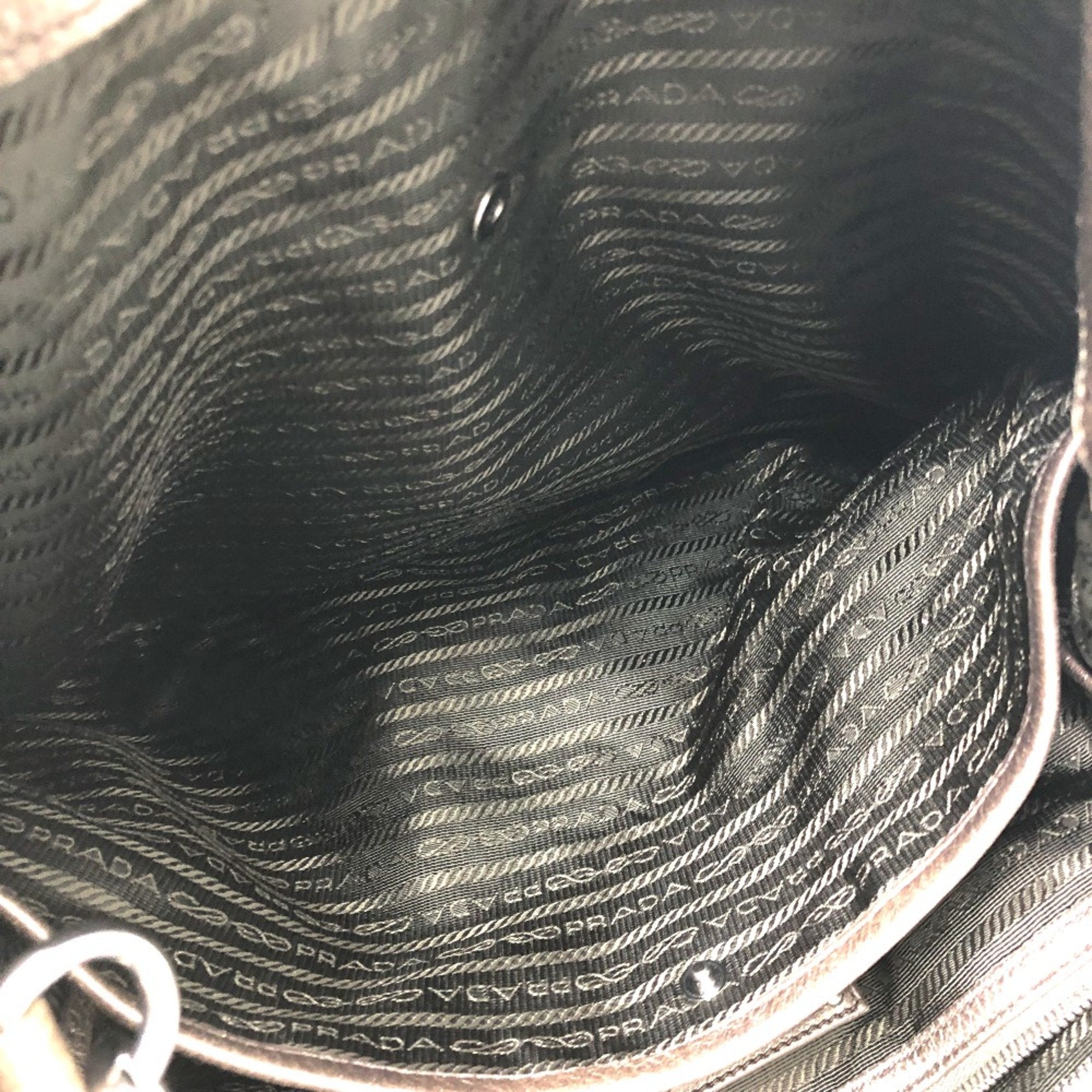 Prada Brown Leather Tote Bag