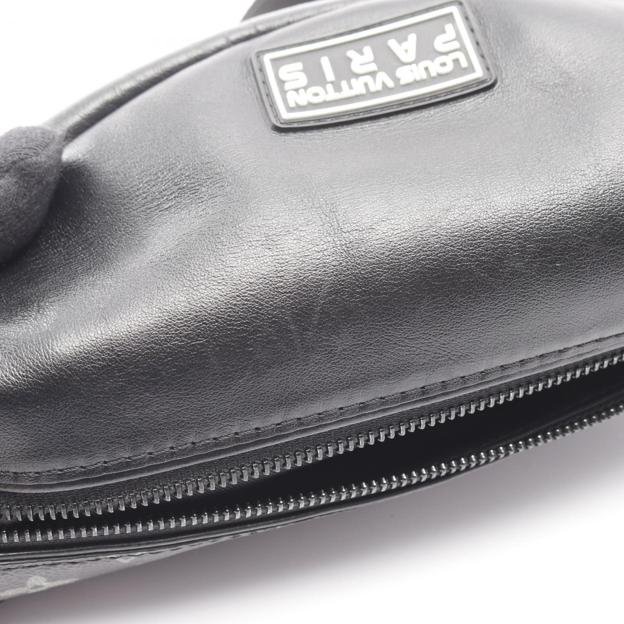 Louis Vuitton Black Gray Coated Canvas Fanny Pack