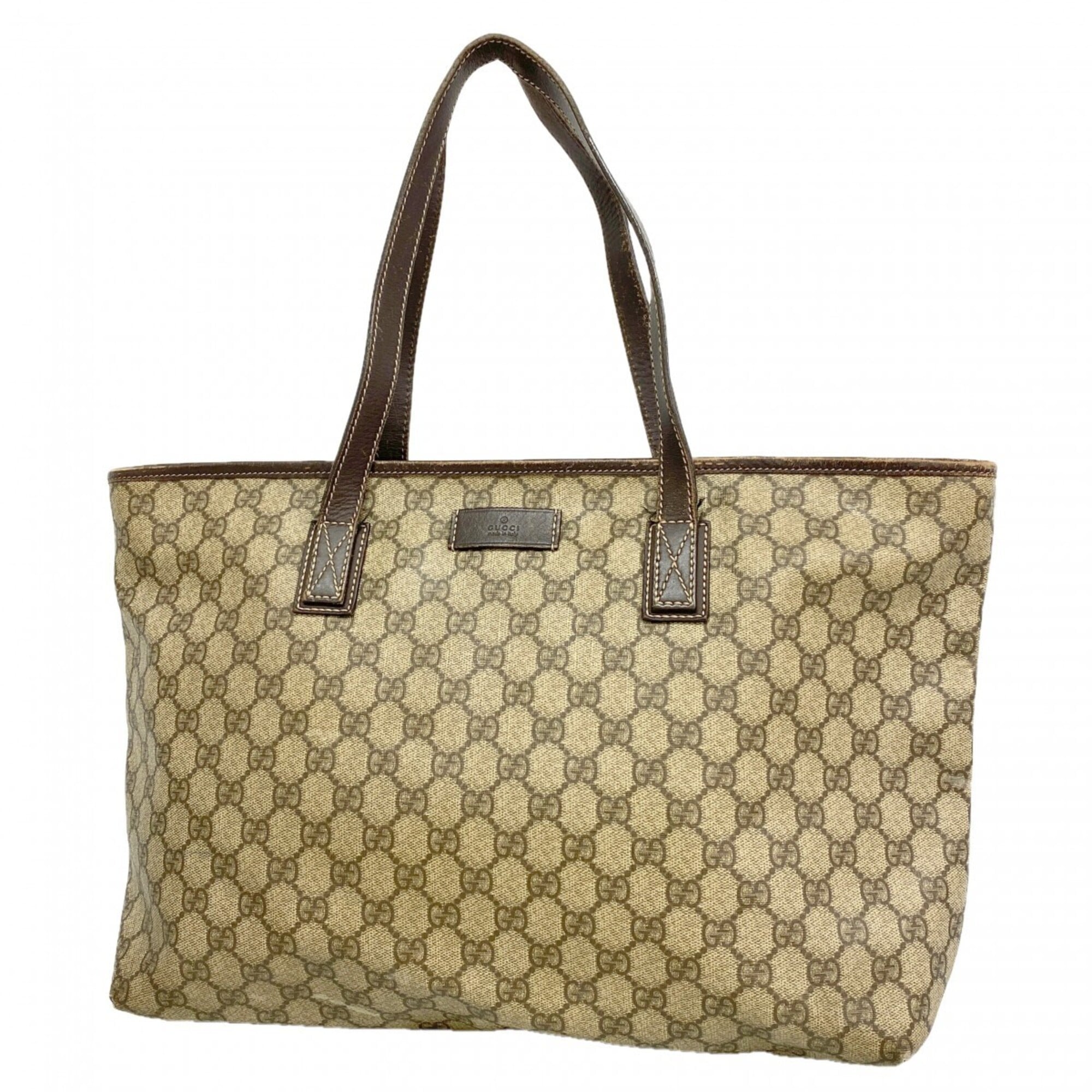 Gucci Beige Brown Pvc Tote Bag (Pre-Owned)