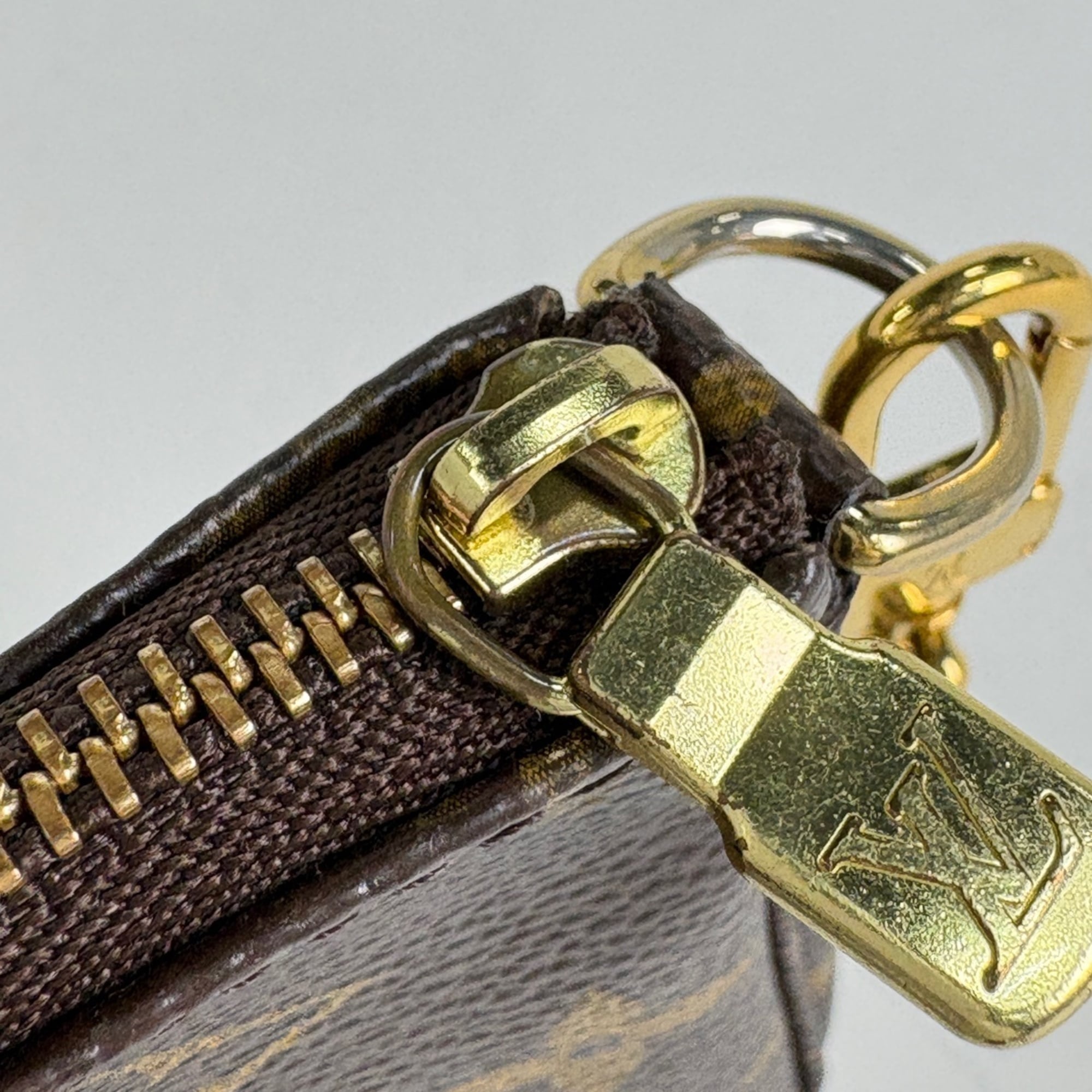 Louis Vuitton Brown Monogram Pochette Pouch