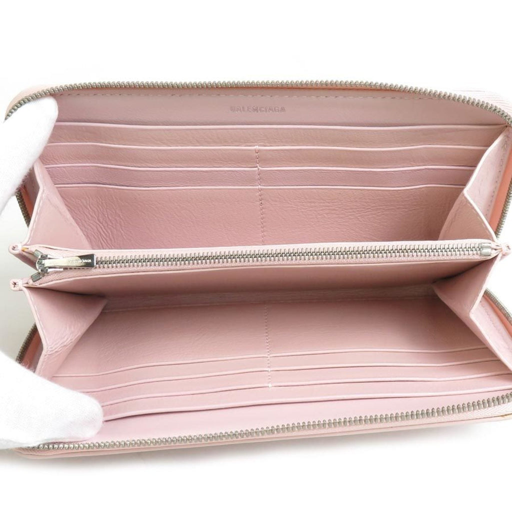 Balenciaga Light Pink Leather Long Wallet (Bi-Fold)