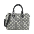 Louis Vuitton Black Gray White Canvas Boston Bag