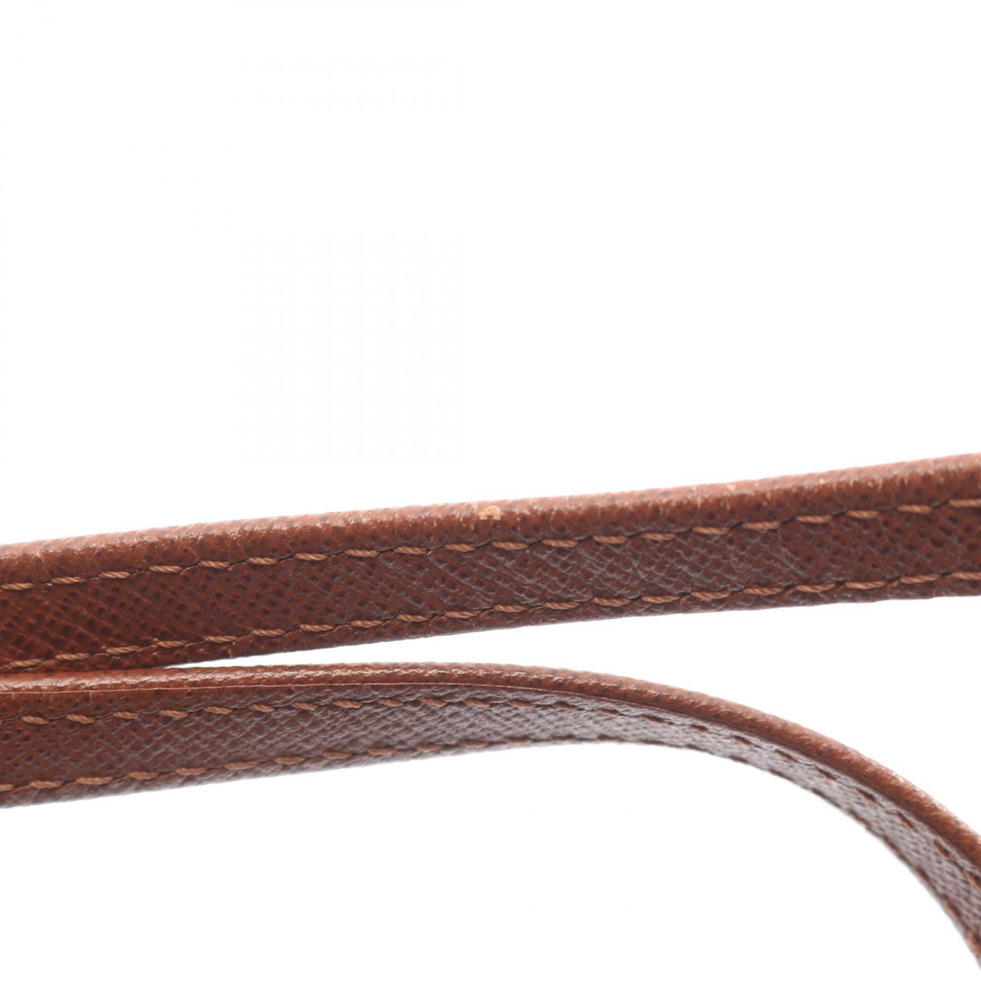 Louis Vuitton Brown Coated Canvas Leather Handbag