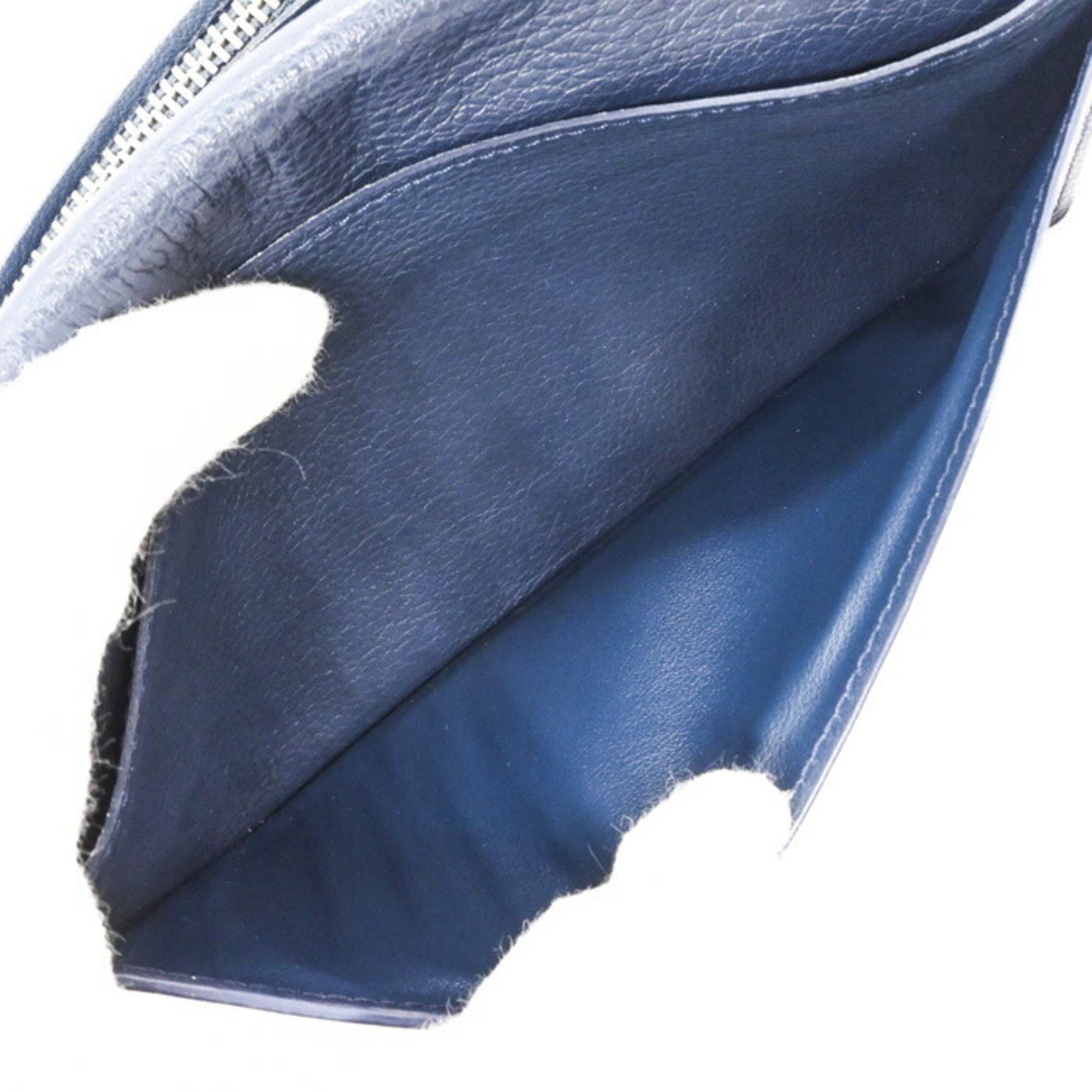 Louis Vuitton Navy Leather Long Wallet