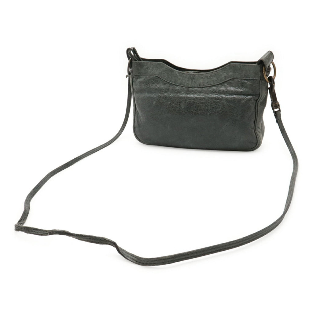 Balenciaga Green Leather Pochette Shoulder