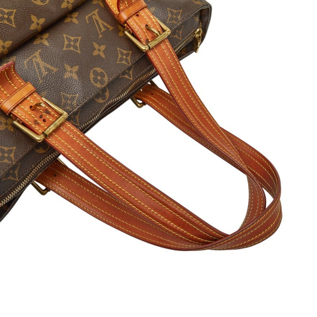 Louis Vuitton Brown Pvc Leather Handbag Tote Bag