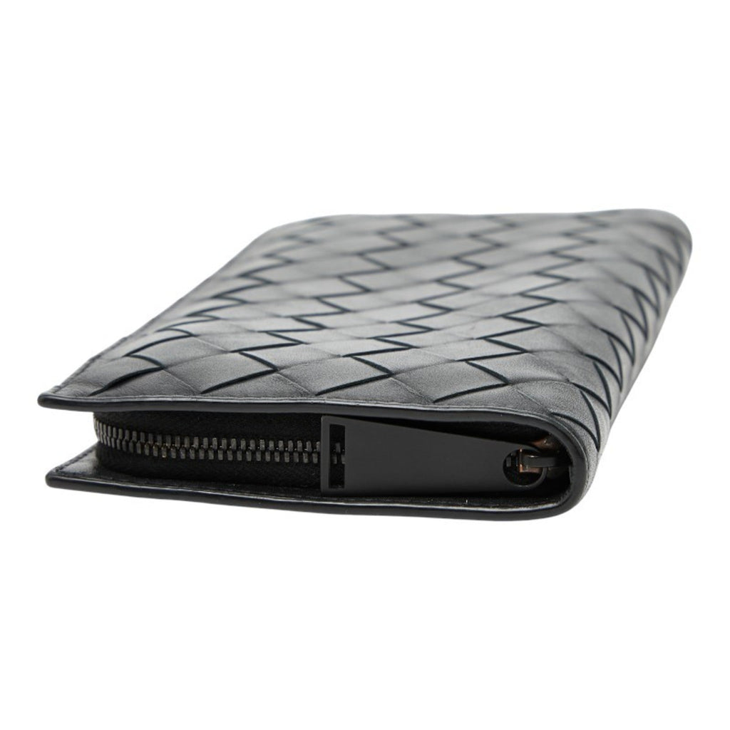 Bottega Veneta Black Leather Long Wallet (Bi-Fold)