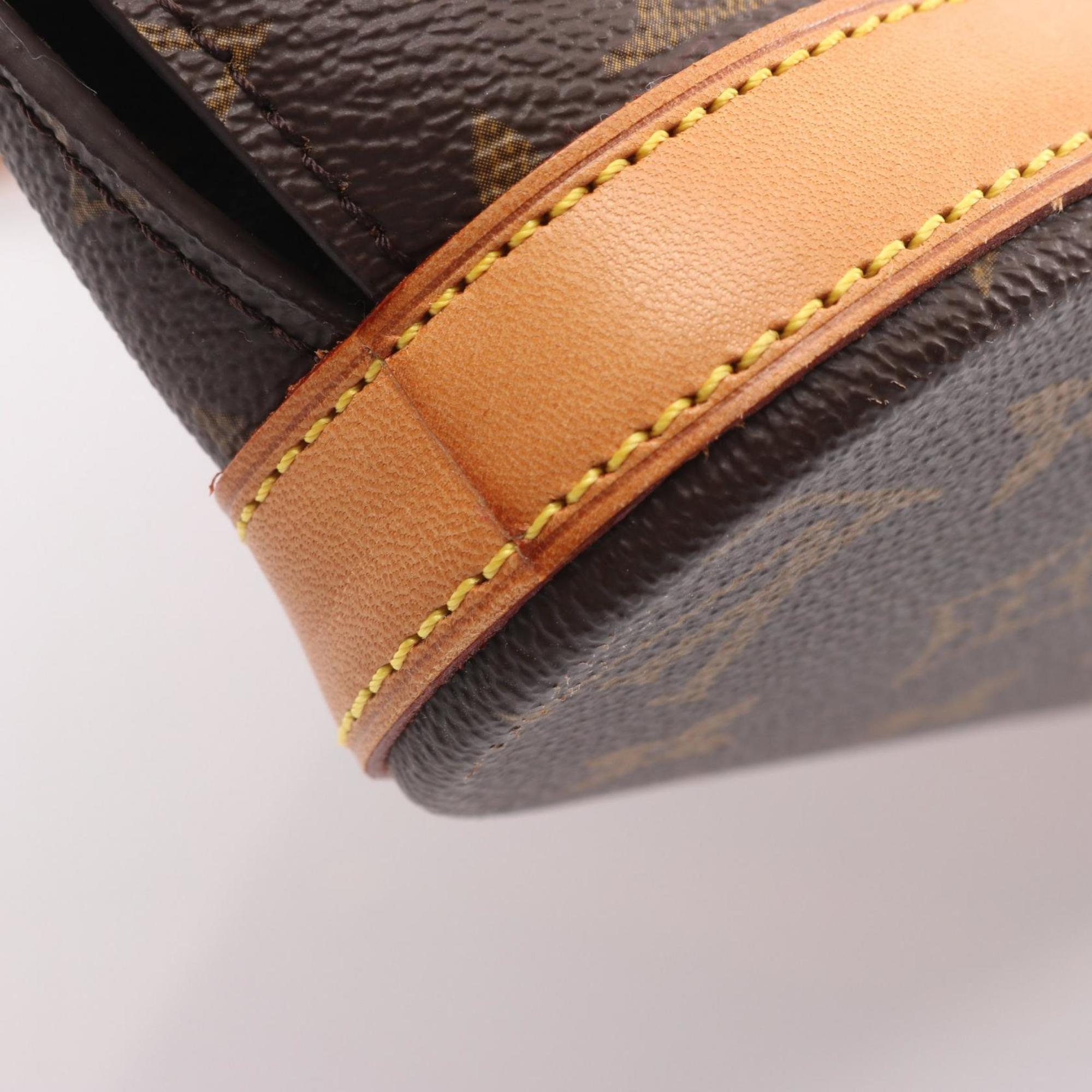 Louis Vuitton Brown Coated Canvas Leather Shoulder Bag