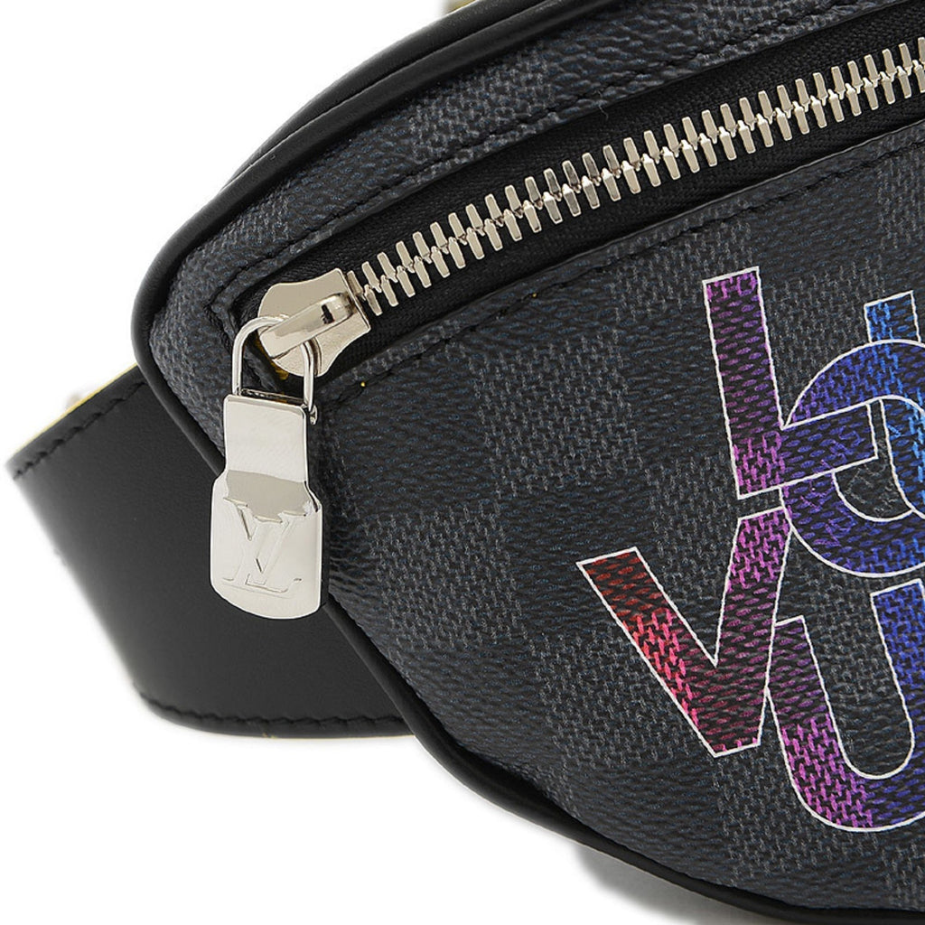 Louis Vuitton Damier Graphite Bum Bag Logo Print Body N40276 Men's